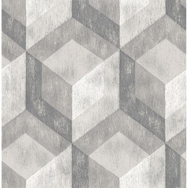 a street prints Rustic Wood Tile Ash Geometric