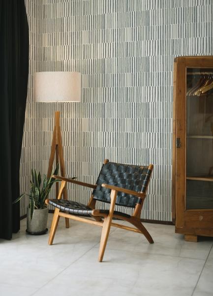 A Street Prints Sabah Slate Stripe Wallpaper