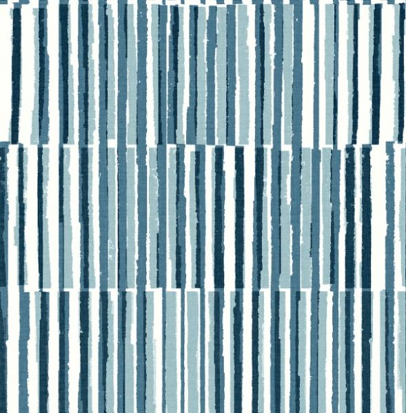 a street prints Sabah Teal Stripe Wallpaper