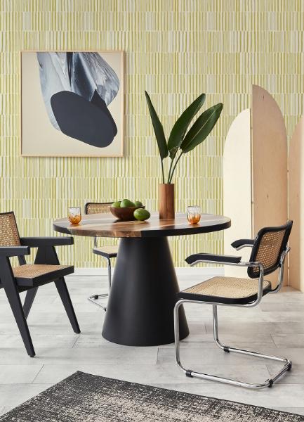 A Street Prints Sabah Yellow Stripe Wallpaper