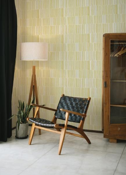 A Street Prints Sabah Yellow Stripe Wallpaper