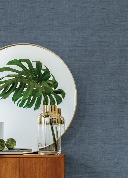 A Street Prints Salamander Blue Woven Wallpaper