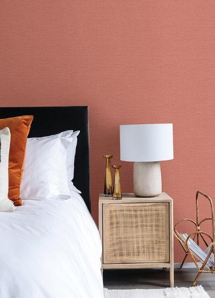 A Street Prints Salamander Red Woven Wallpaper