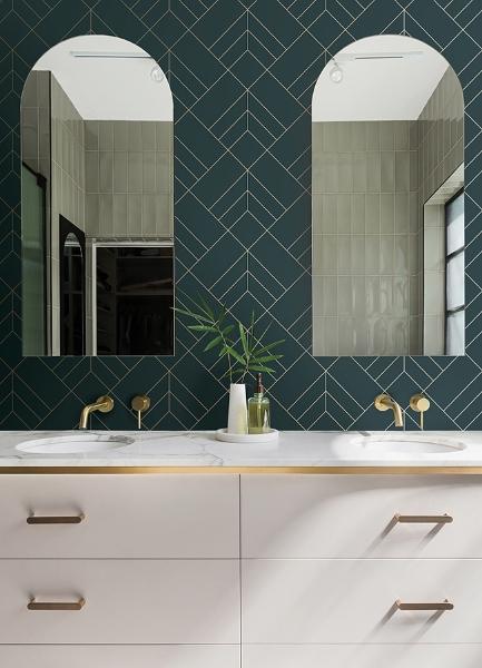 A Street Prints Sander Slate Geometric Wallpaper