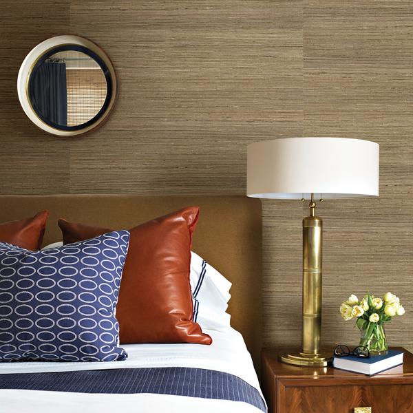 A Street Prints Sanji Coffee Grasscloth Wallpaper