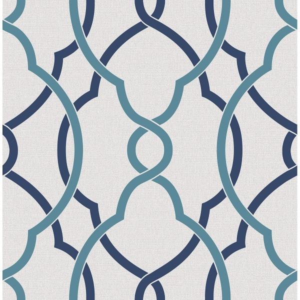a street prints Sausalito Navy Lattice