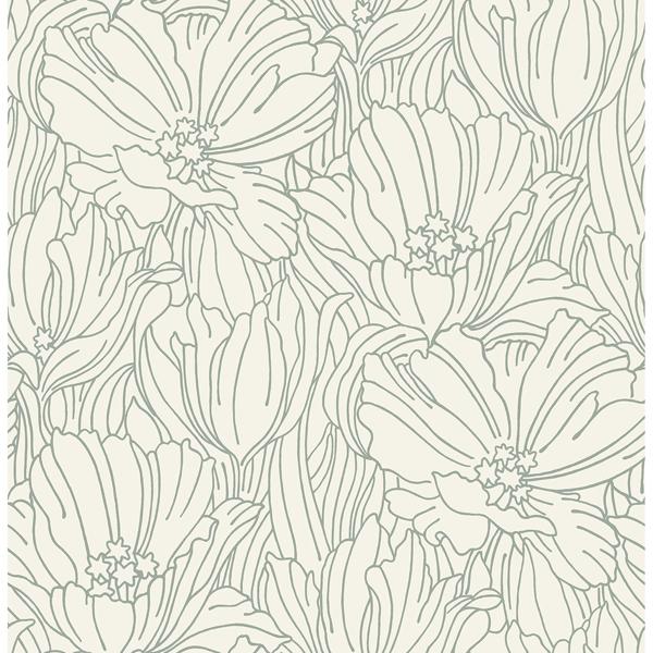 a street prints Selwyn Flock Sage Floral Wallpaper