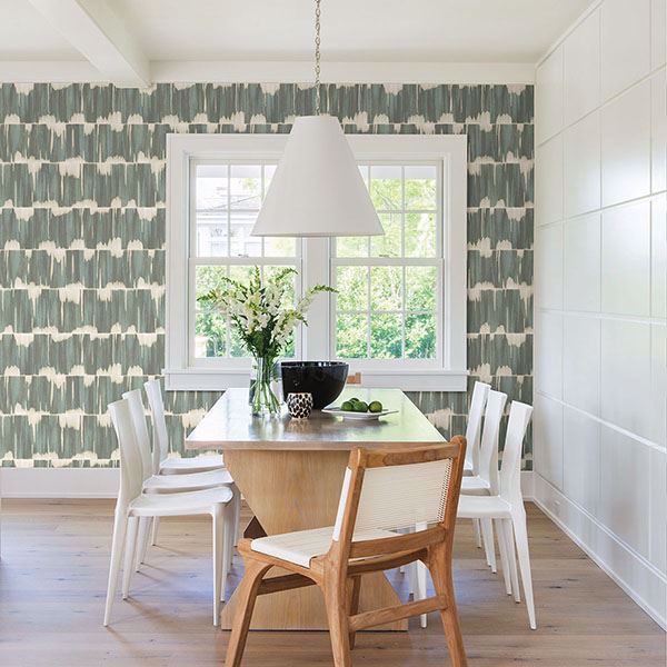 A Street Prints Serendipity Teal Shibori Wallpaper