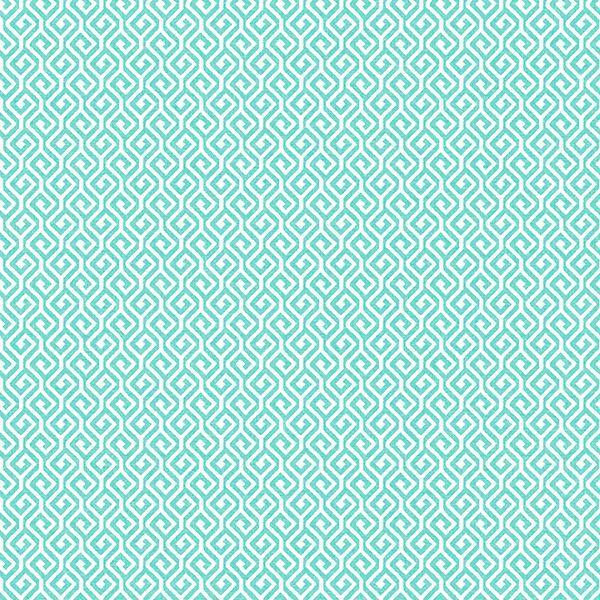 a street prints Sete Aqua Greek Key Wallpaper