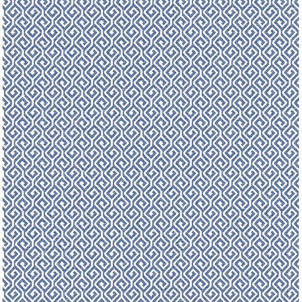 a street prints Sete Denim Greek Key Wallpaper