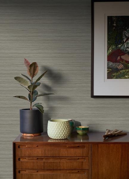 A Street Prints Shantung Brown Silk Wallpaper