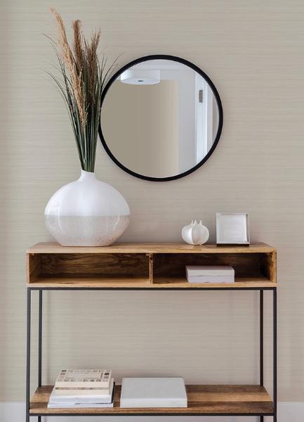 A Street Prints Shantung Cream Silk Wallpaper