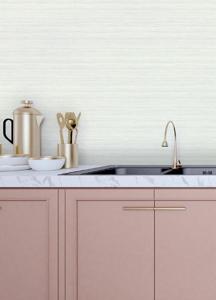 A Street Prints Shantung White Silk Wallpaper