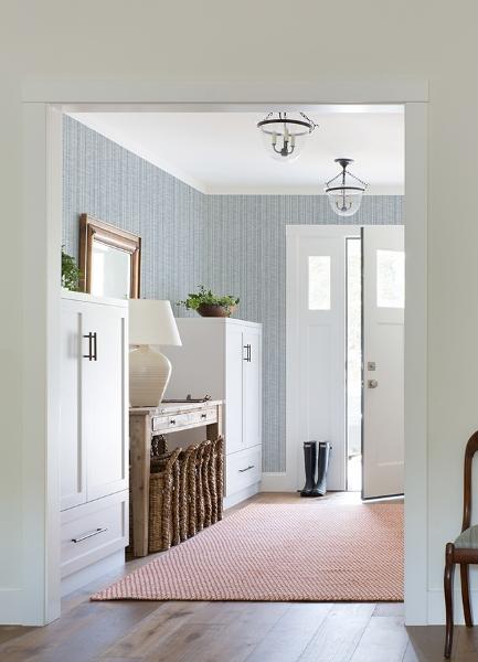 A Street Prints Simon Blue Woven Texture Wallpaper