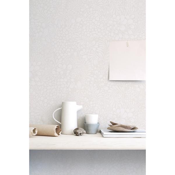 A Street Prints Siv Light Grey Botanical Wallpaper