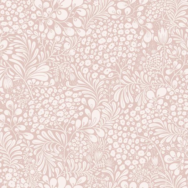 a street prints Siv Pink Botanical Wallpaper