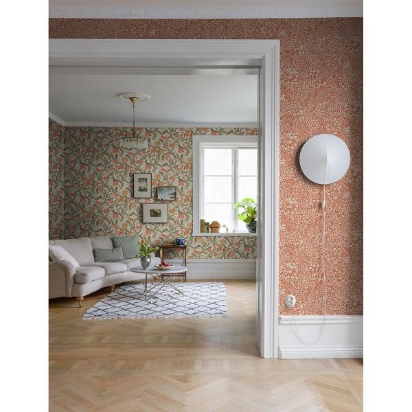 A Street Prints Siv Red Botanical Wallpaper