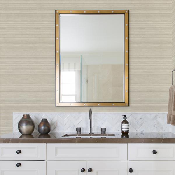 A Street Prints Skyler Cream Striped Wallpaper
