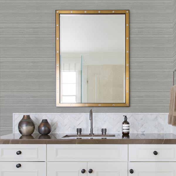 A Street Prints Skyler Grey Striped Wallpaper