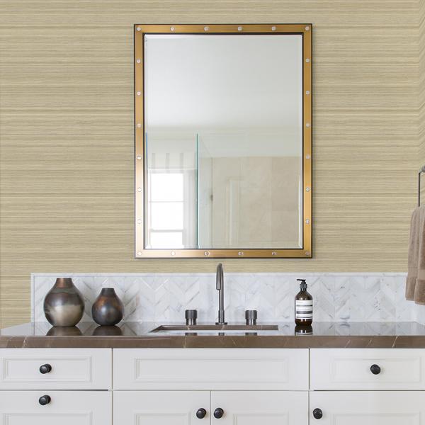 A Street Prints Skyler Khaki Striped Wallpaper
