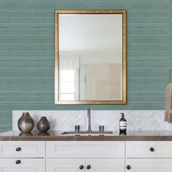 A Street Prints Skyler Teal Striped Wallpaper