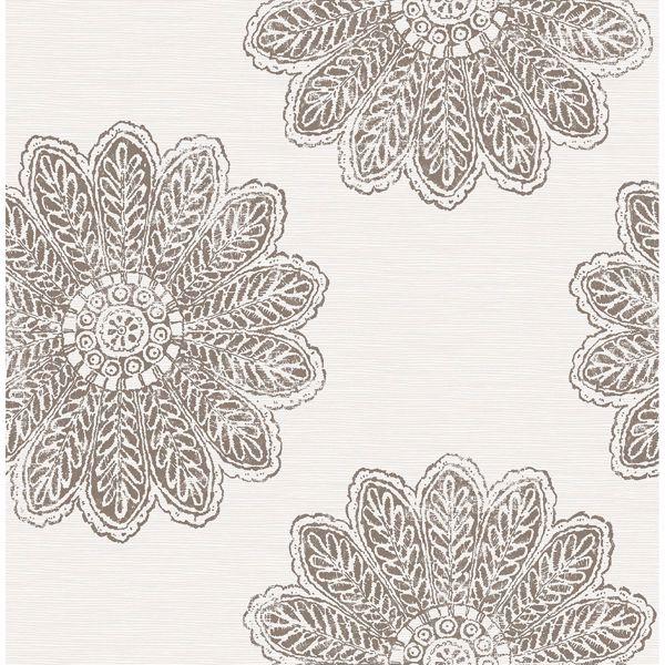 a street prints Sol Espresso Medallion Wallpaper