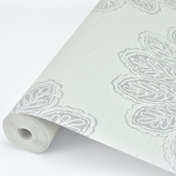 A Street Prints Sol Light Grey Medallion Wallpaper