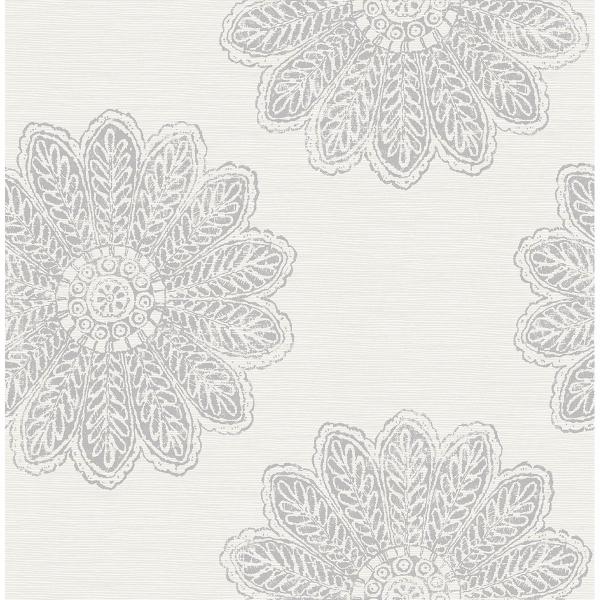 a street prints Sol Light Grey Medallion Wallpaper