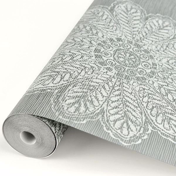 A Street Prints Sol Slate Medallion Wallpaper