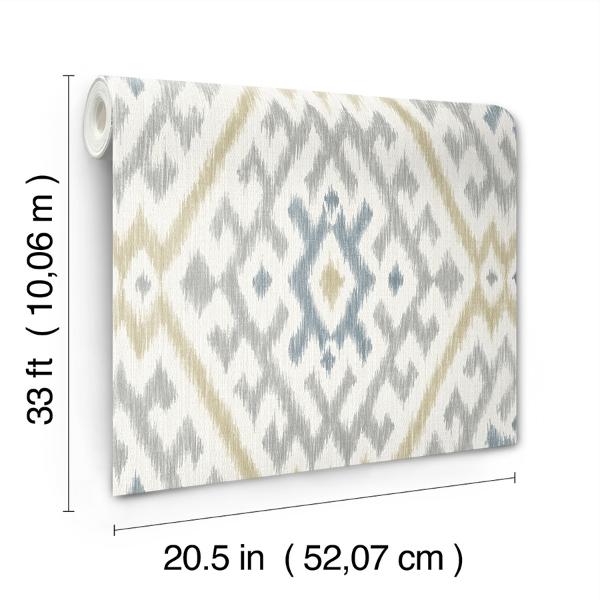 A Street Prints Solola Chartreuse Ikat Wallpaper