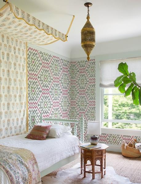 A Street Prints Solola Fuchsia Ikat Wallpaper