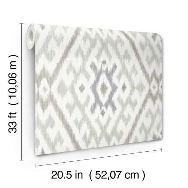 A Street Prints Solola Stone Ikat Wallpaper