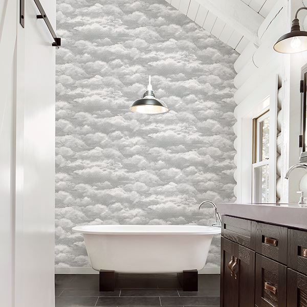 A Street Prints Solstice Opal Cloud Wallpaper