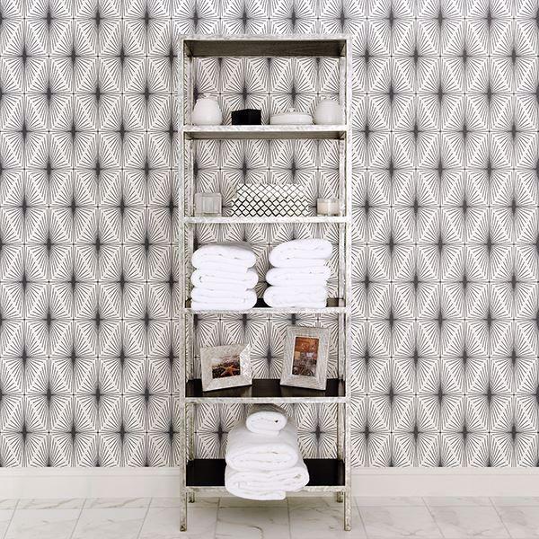 A Street Prints Starlight Black Diamond Wallpaper