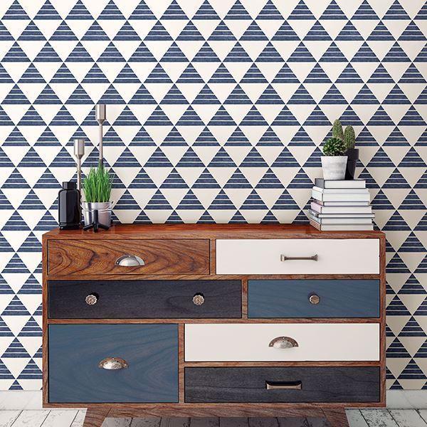 A Street Prints Summit Blue Triangle