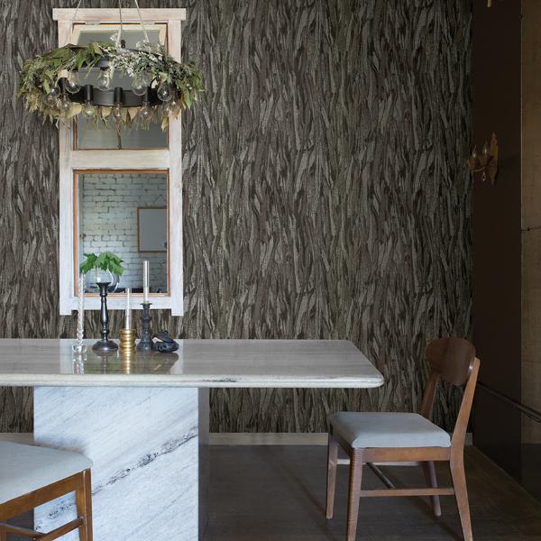 A Street Prints Suna Charcoal Woodgrain Wallpaper