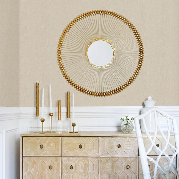 A Street Prints Sydney Beige Faux Linen Wallpaper