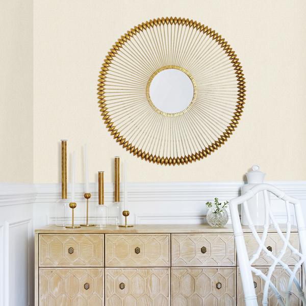 A Street Prints Sydney Cream Faux Linen Wallpaper