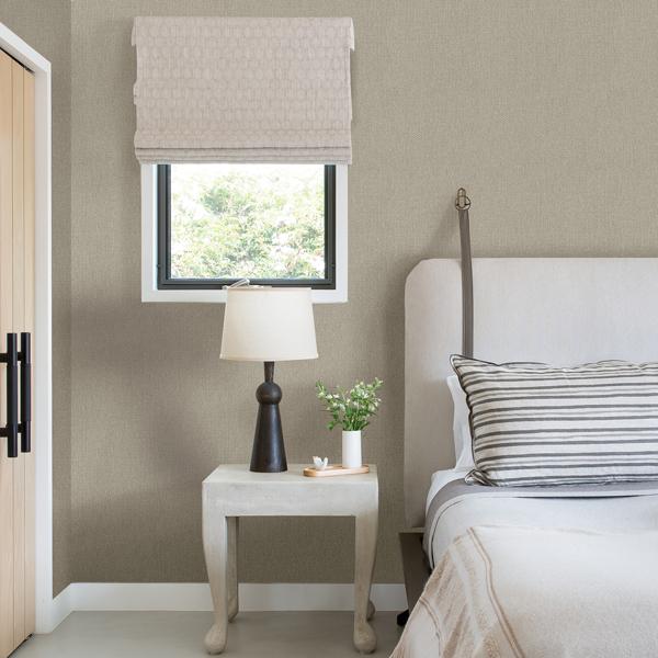 A Street Prints Sydney Grey Faux Linen Wallpaper