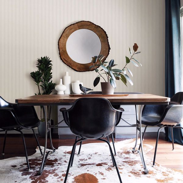 A Street Prints Symphony Platinum Stripe Wallpaper