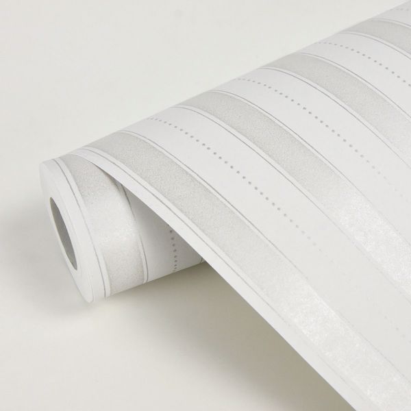 A Street Prints Symphony Platinum Stripe Wallpaper