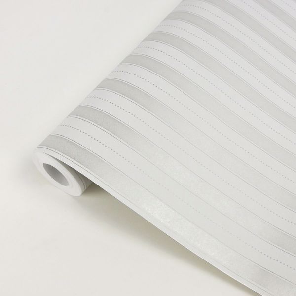A Street Prints Symphony Platinum Stripe Wallpaper