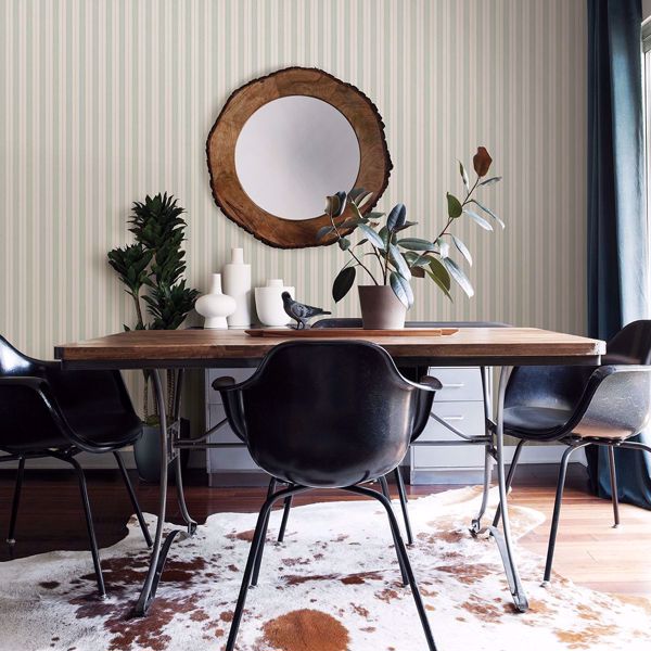 A Street Prints Symphony Sage Stripe Wallpaper