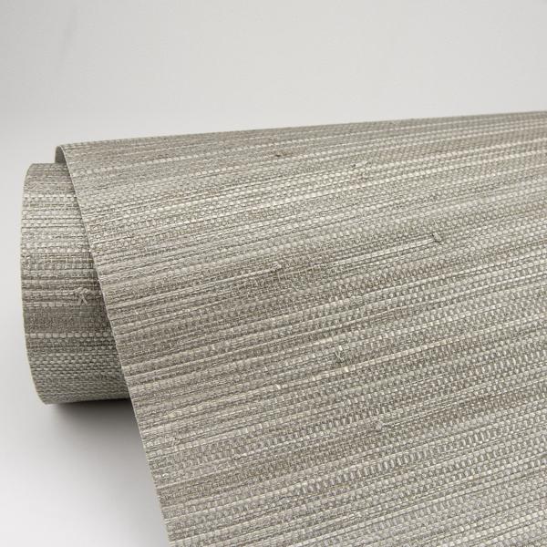 A Street Prints Tagum Grey Grasscloth Wallpaper