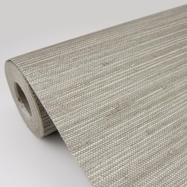 A Street Prints Tagum Grey Grasscloth Wallpaper