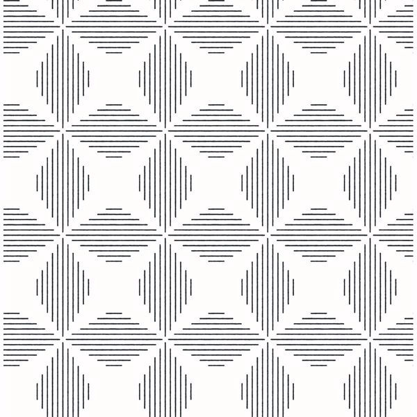 a street prints Telestar Black Geometric Wallpaper