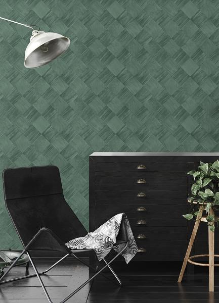 A Street Prints Thriller Green Wood Tile Wallpaper
