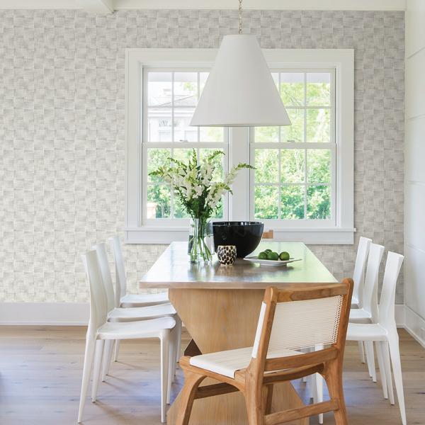 A Street Prints Ting Grey Abstract Woven Wallpaper