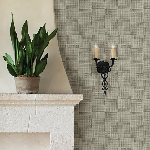 A Street Prints Ting Light Grey Lattice Wallpaper