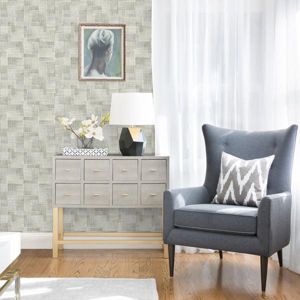 A Street Prints Ting Sage Lattice Wallpaper